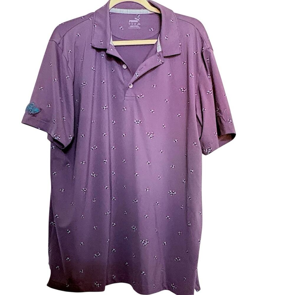 Puma Pima Cotton performance blend Golf Polo Purple Brasstown Valley Resort Sz L